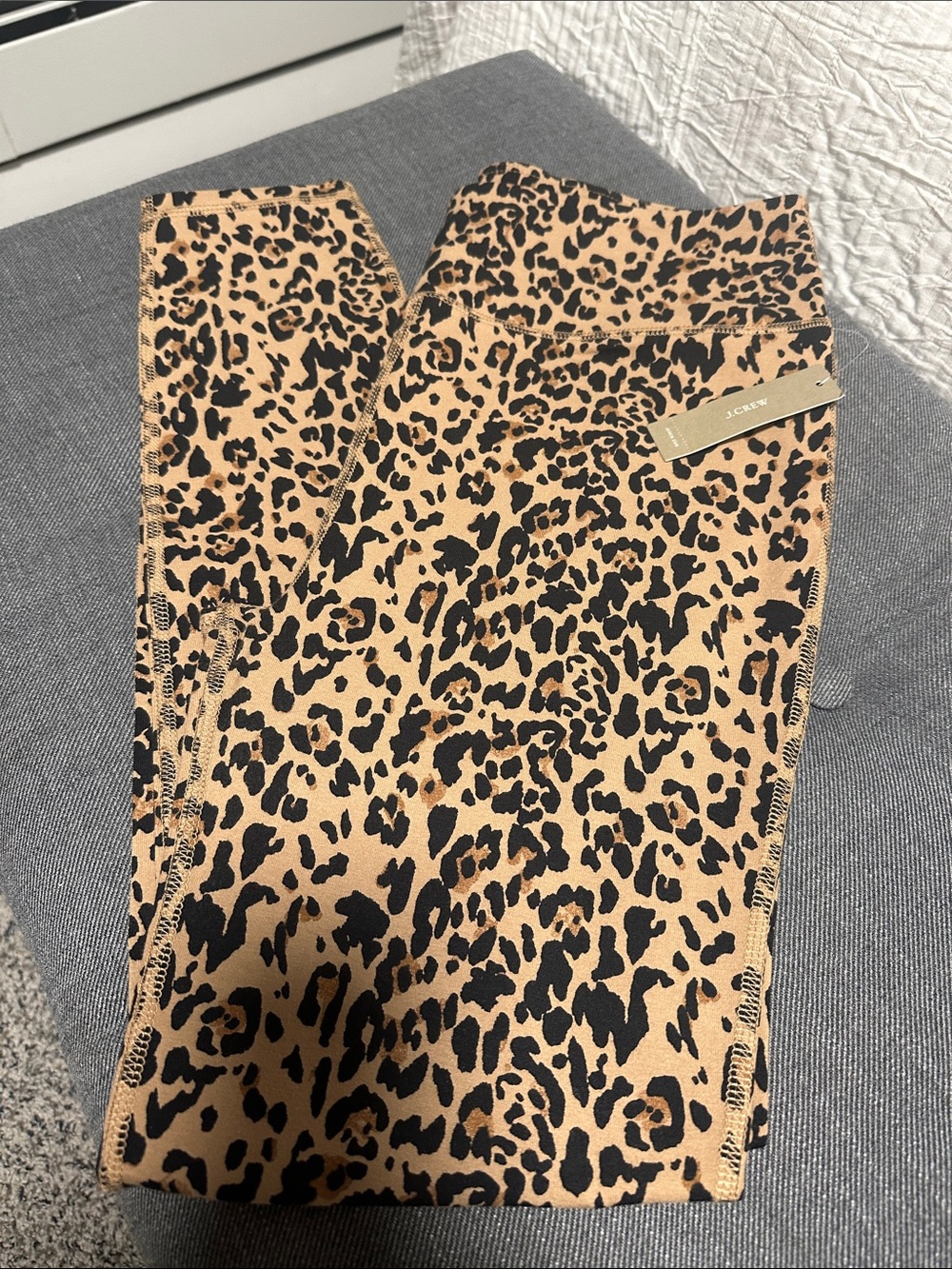 NWT - J. Crew Black & Tan Leopard Print Leggings